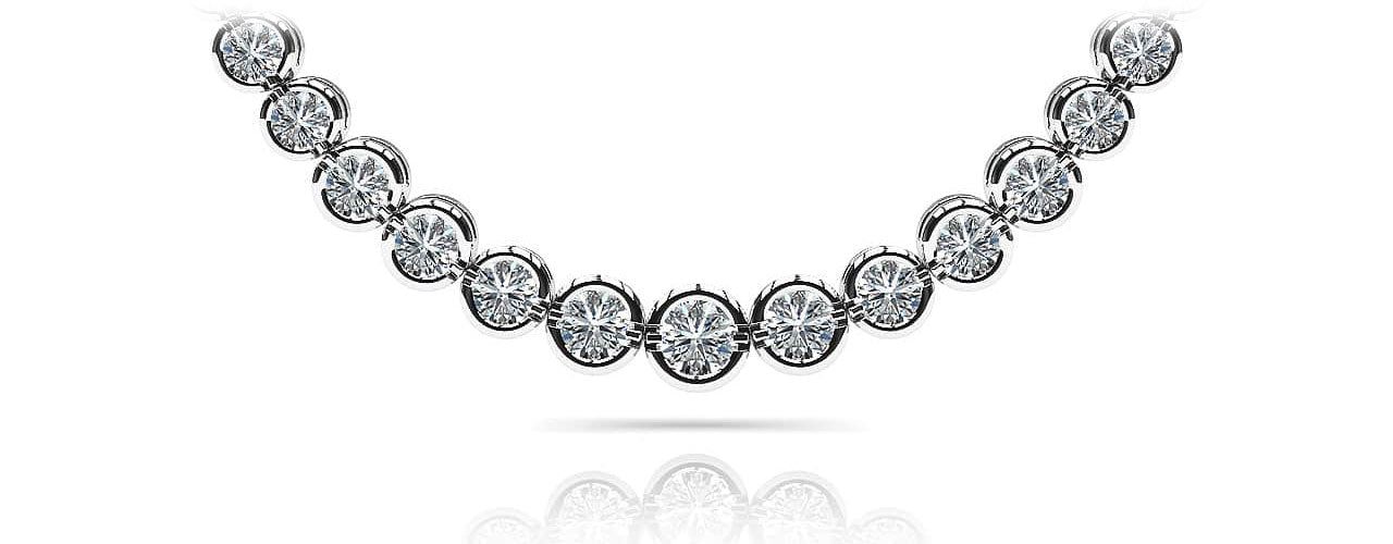 Classic Diamond Strand Diamond Necklace with 10.00 ct.(finished) - Luxury Time NYC